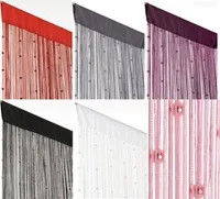 Perlen Fadenvorhang Helena 90 x 250 cm, Farbe:rot
