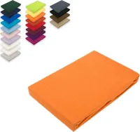 Jersey Spannbettlaken 180 - 200 x 200 cm Terrakotta
