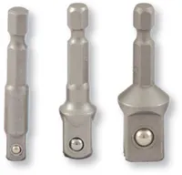 Projahn Bit Adapter 1/4' 6-kant Antrieb auf 1/4', 3/8', 1/2' Vierkant-Abtrieb, Ausführung:Set (3-tlg.)