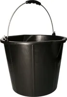 KOTARBAU® Plastový kbelík s výlevkou 15l Stavební kbelík s rukojetí černý