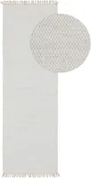 Teppich Läufer aus recyceltem Material Tom Weiß, Maße:80 x 250 cm