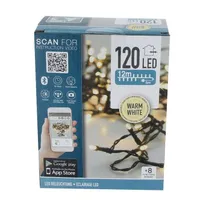 120 LED rozprávkových svetiel - cca 12 m - teplá biela