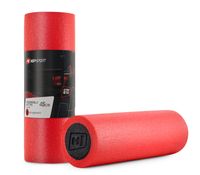 Hop-Sport Faszienrolle HS-E045YG 45x15cm Trainingsrolle zur Muskel entspannung und Massage Mittel-Hart  - Rot/Schwarz