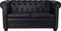 vidaXL Chesterfield-Sofas 2-Sitzer und 3-Sitzer Kunstleder Schwarz