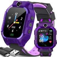 Smartwatch Kids Smart Watch Zegarek na rękę z GPS SIM dla dzieci dziewczynek chłopców od 3 lat Ekran dotykowy Sport Fitness Bransoletka Prezent Zadzwoń Violet Reto