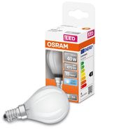 Osram LED Leuchtmittel Classic P40 E14 4W kaltweiß, dimmbar, weiß matt