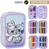 Lilo und Stitch 3 Fach Federtasche gefüllt Federmäppchen Federmappe