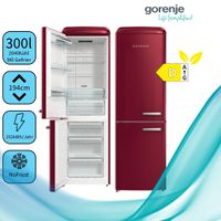 Gorenje ONRK619DR-L Retro Kühl-/Gefrierkombination - NoFrost - Invertertechnologie - NoFrostPlus - 300 Liter Gesamtvolumen - LED-Display - CrispZone - AdaptTech