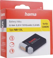 Hama fotoakumulátor typ Canon NB-13L, Li-Ion 3,6 V/1010 mAh