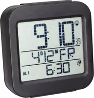 TFA - Digitaler Funk-Wecker mit Temperatur  60.2533.01 - schwarz
