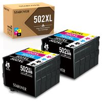 10er Pack 502xl multipack kompatibel Druckerpatronen für Epson 502 Tintenpatrone für Epson Workforce WF-2860DWF WF-2865 DWF XP 5100 XP5105, mit Neuesten Chips (4 Schwarz, 2 Cyan, 2 Magenta, 2 Gelb)