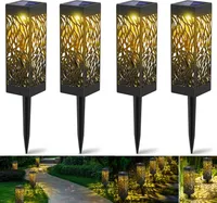 Speed 4x LED Solarleuchte ABS Gartenlampe Nacht-Beleuchtung Solarlampe Wasserdicht