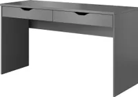 Furniture24 Schreibtisch Mati mit 2 Schubladen Arbeitstisch Bürotisch Graphite