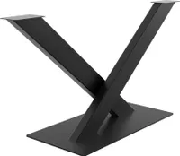 MetaloPro X-Frame Tischgestell I Metall Schwarz Tischbeine Tisch-Gestell Füße, für bis 150kg Schwerlast Tischplatten, Esstisch Schreibtisch Couchtisch Wohnzimmertisch, Industrial Modern Wohnzimmer