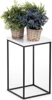 HowHomely Modern Pflanzenständer, Blumenhocker aus Metall Weiß 40 cm Höhe - Blumenständer für das Haus