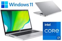 Laptop Acer Aspire A517 - Intel Core i7 - 1000GB SSD + 1000GB HDD - 16GB DDR4-RAM - Windows 11 Pro + MS Office 2019 Pro - 44cm (17.3") Full HD IPS TFT Display Matt