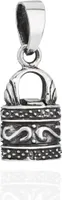 Kettenanhänger Schloss 925 Silber 17x9mm Silberanhänger Vorhängeschloss Amulett