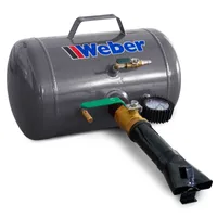 Weber Reifen Booster für PKW Weber STD-GT 20L Tank 10Bar Betriebsdruck grau Luftkanone Reifenbefüller mit Manometer und Tragegriff Reifenmontage