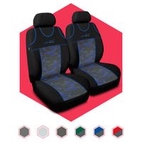 2x Blau Schwarz Sitzbezüge Schonbezüge genehmigt mit ECE EC und ABG Zertifikat
