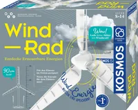 KOSMOS 621087 Koło wiatrowe, Odkryj odnawialne źródła energii. Zestaw turbiny wiatrowej do bezemisyjnego wytwarzania energii. Zestaw do eksperymentów dla dzieci w wieku 8-14 lat, idealny do użytku na zewnątrz