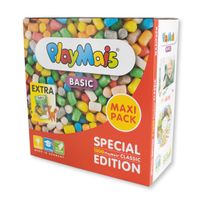 PlayMais MAXI PACK BASIC für Kinder ab 3 Jahren | Motorik-Spielzeug mit 1.300 PlayMais & Bastelbuch | Fördert Kreativität & Feinmotorik