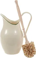 SIDCO Nostalgie WC Garnitur Bürstengarnitur Retro Kanne Shabby grün Clobürste dunkel