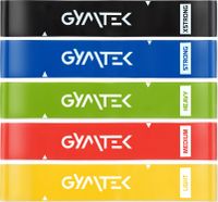 Gymtek® Theraband Set - 5 Stück, 0.5-30 kg - Fitnessbänder, Resistance Bands, Widerstandsbänder, Gymnastikband - Yoga, Pilates, Krafttraining, Fitness