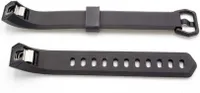 vhbw TPE Ersatz L Armband kompatibel mit Fitbit Alta HR Fitnessuhr, Smartwatch - 10,5cm + 11,5 cm schwarz
