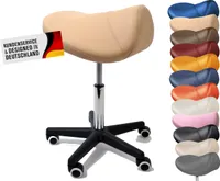 Sattelhocker, Sattelstuhl, Praxishocker - bequemes & ergonomisches Sitzen (Mokka Beige)