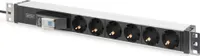 DIGITUS DN-95417 Listwa gniazdowa DIGITUS 19", 6-drożna, 1U, z przełącznikiem
