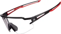 ROCKBROS Fahrradbrille Sonnenbrille Photochromatisch Brille für Outdoor Radfahren Schwarz rot