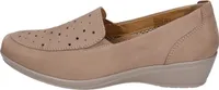 BLUEROSE Mokassins Damen Veloursleder Beige EY332 - Größe: 36