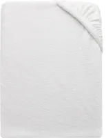 Frottier-Spannbetttuch 80% Baumwolle 20%, 100x200 cm, weiß