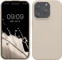 kwmobile Handyhülle für iPhone 15 Pro Hülle, für iPhone 15 Pro Case - Hülle Silikon - kabelloses Laden - Creme