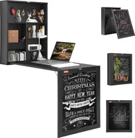 VEVOR Wandschreibtisch Ausklappbarer Schreibtisch Kreidetafel Ablagefläche