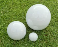 3er Set Dekorationskugel 40-30-20 cm aus Edelstahl weiß poliert Dekokugel