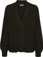 NOISY MAY Langarm Strickjacke mit Taschen V-Ausschnitt Knitted Cardigan NMTIMMY Größe: 42