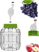 3L Gärbehälter aus Kunstoff Gärbehälter mit Gäraufsatz, für Wein, Bier, Maische Weck, Weinballon Gärballon Flasche Milchsäuregärung