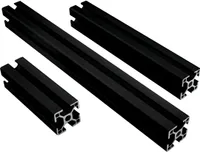 ALU Profil Aluprofil 30x30mm Nut 8 Aluminium Systemprofil Typ I schwarz 200mm