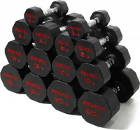 Pogumované jednoruční činky PROIRON 3 - 20 kg (7 párů)