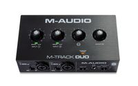 M-AUDIO M-Track Duo USB-Audio-Interface, Quarz-Vorverstärker, 16 Bit, 48 kHz, Schwarz