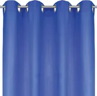 Nieprzezroczysta zasłona z oczkami, wymiary: 140x225 cm, kolor: niebieski