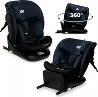 Kinderkraft I-GROW i-Size - Kindersitz 40-150 cm - 360° - RWF/FWF - H-GUARD - ISOFIX - TOP TETHER - 5-Punkt-Gurt - Verstellbare Kopfstütze - Schwarz