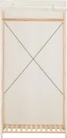 vidaXL Kleiderschrank Weiß 79 x 40 x 170 cm Stoff