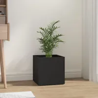 vidaXL Pflanzgef?? Schwarz 40x40x40 cm Holzwerkstoff
