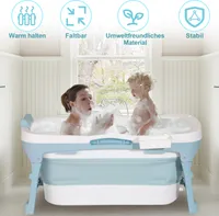 Fiqops 116 x 60 x 50 cm Faltbare Badewanne Erwachsene Foldable Bathtub tragbare Klappbadewanne mobile Badewanne für Badezimmer