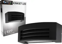 LED Gartenleuchte 29cm E27 max 40W 120° IP54 Außenwandleuchte Anthrazit
