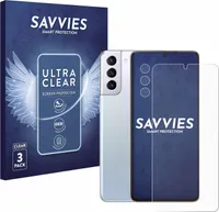 6x Für Samsung Galaxy S21 Plus 5G (Display+Kamera) Schutzfolie Savvies Displayschutz Display Schutz Folie Klar Transparent