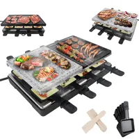 Tefal RE320 Raclette per 8 persone, 1050 W, raclette 3 in 1, griglia e  crepe, 8 padelle, rivestimento antiaderente, lavabile in lavastoviglie,  barbecue per feste : : Casa e cucina