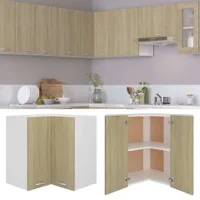 vidaXL Narożna szafka ścienna Lyon dąb sonoma 57x57x60 cm Materiał drewnopochodny